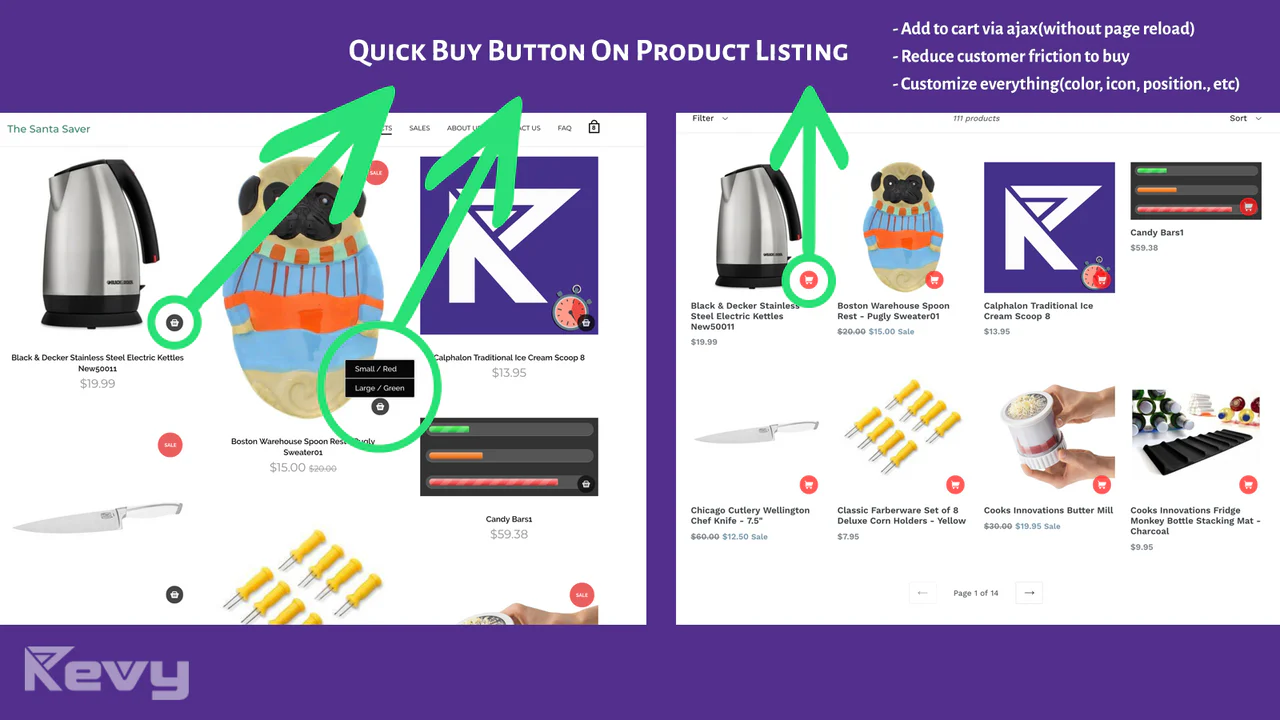 Demo af Sticky Bar og Sticky 1-Click tilføj til indkøbskurv & betaling