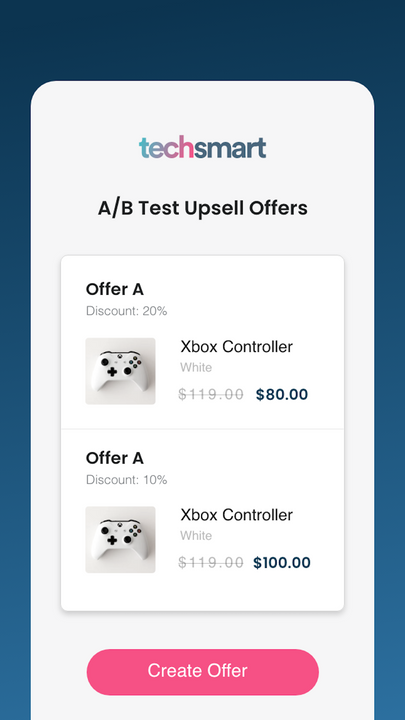 A/B Test Upsell & Cross Sell Angebote