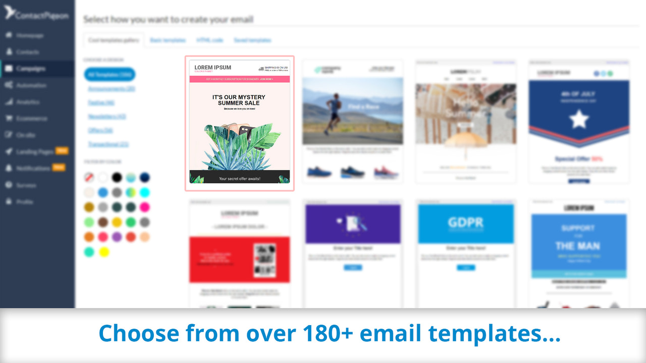 180+ professional templates to give you inspiration