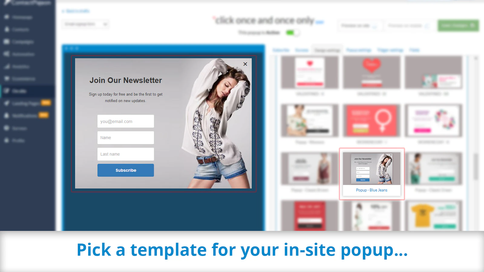 Pop-ups hermosos activados en base al comportamiento web