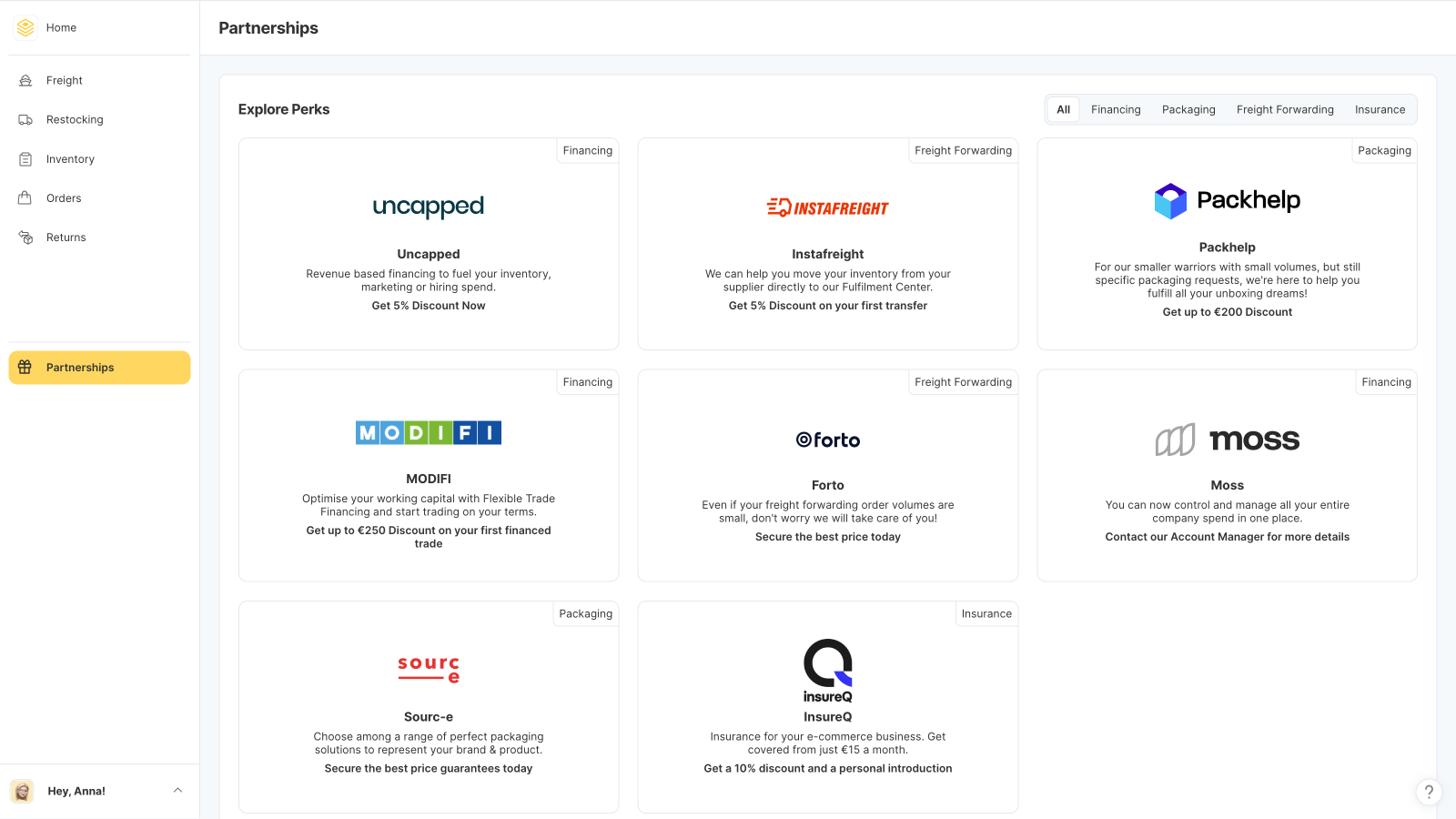 Partenariats: Tableau de bord du partenaire