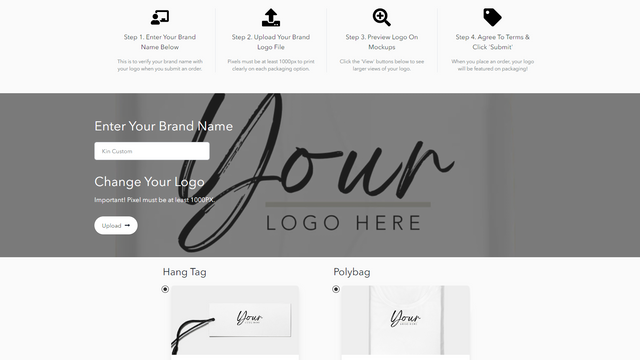 Upload your logo file to use our free custom branding option.