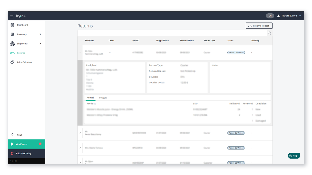 Retouren tab- overzie retouren en optimaliseer uw reverse logistiek