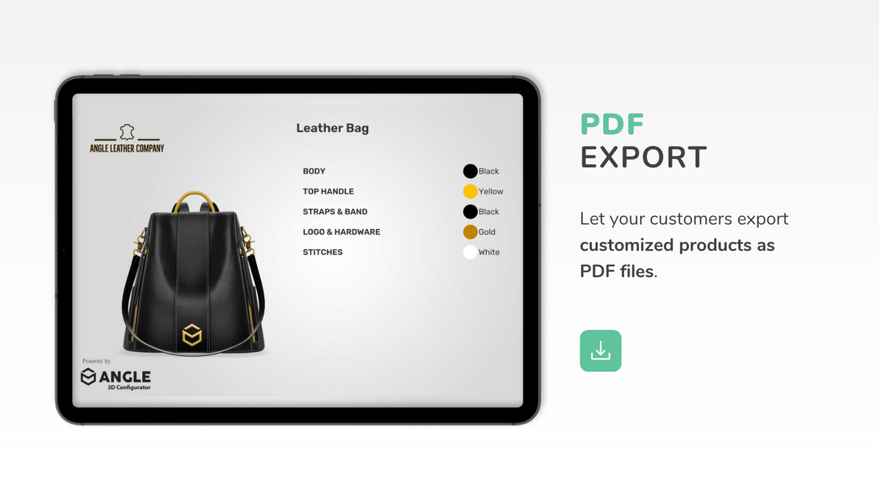 Exportação em PDF