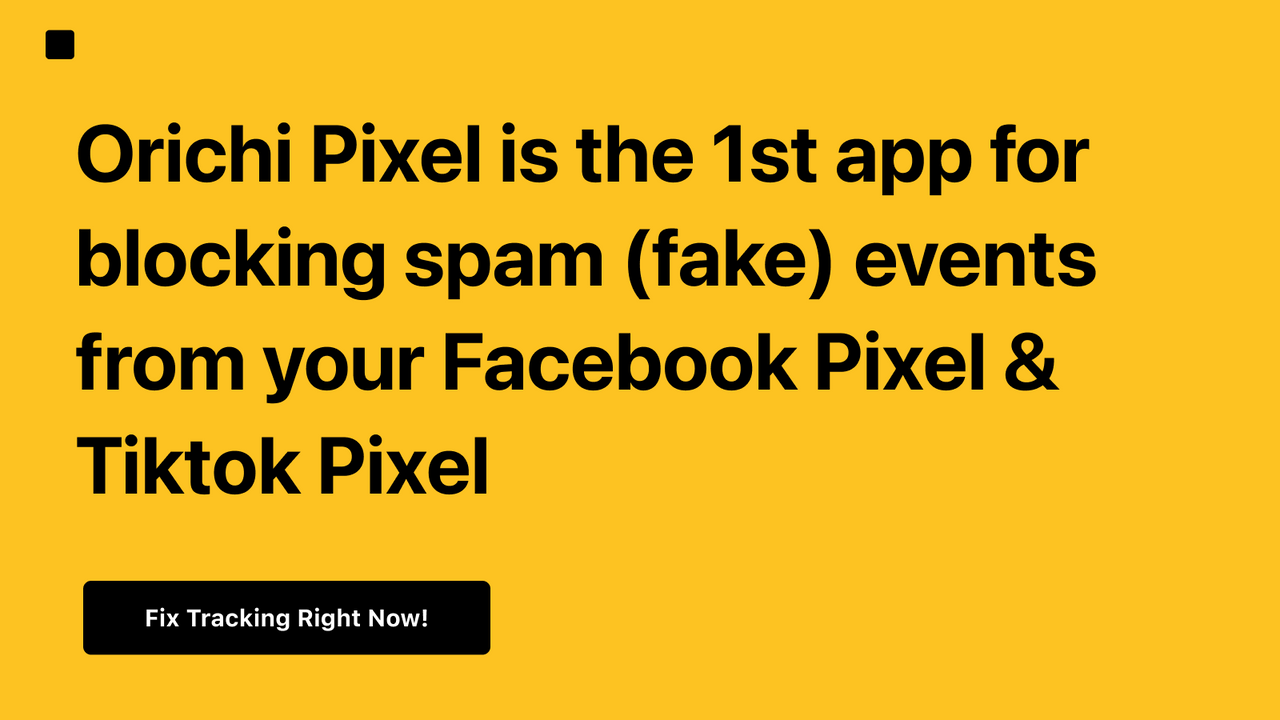 Block spam events or fake events from your facebook pixel