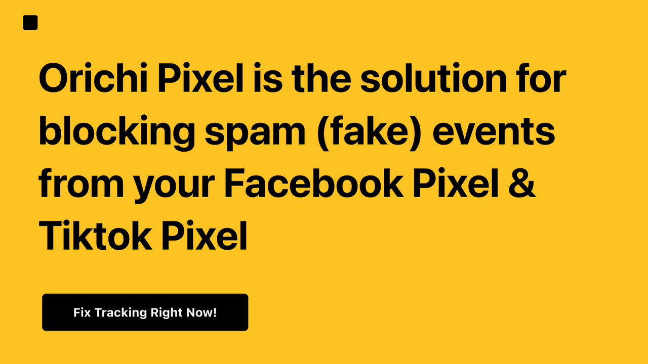 Block spam events or fake events from your facebook pixel