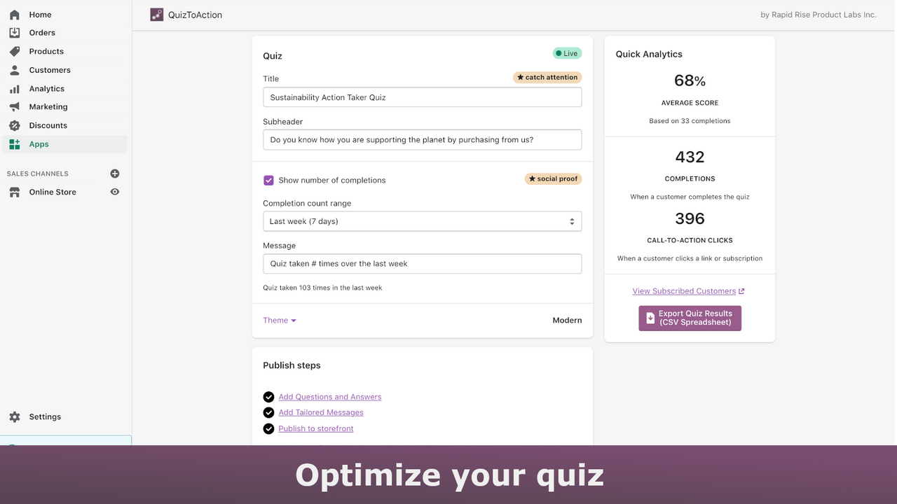 Optimaliseer voor conversie, betrokkenheid en de resultaten die u wilt