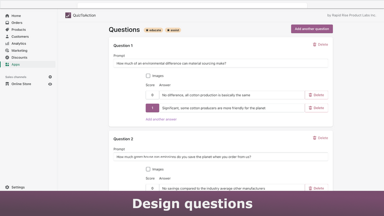 QuizToAction Screenshot