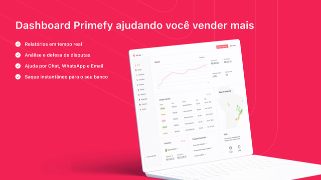 Dashboard Primefy ajudando você vender mais