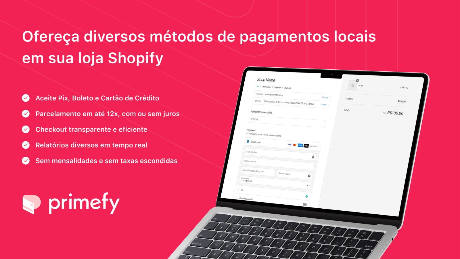 Ofereça diversos métodos de pagamentos locais em loja Shopify