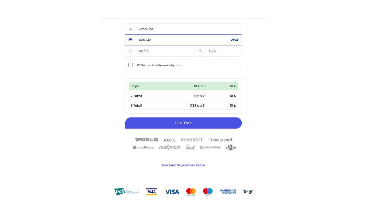 Craftgate - Checkout Form