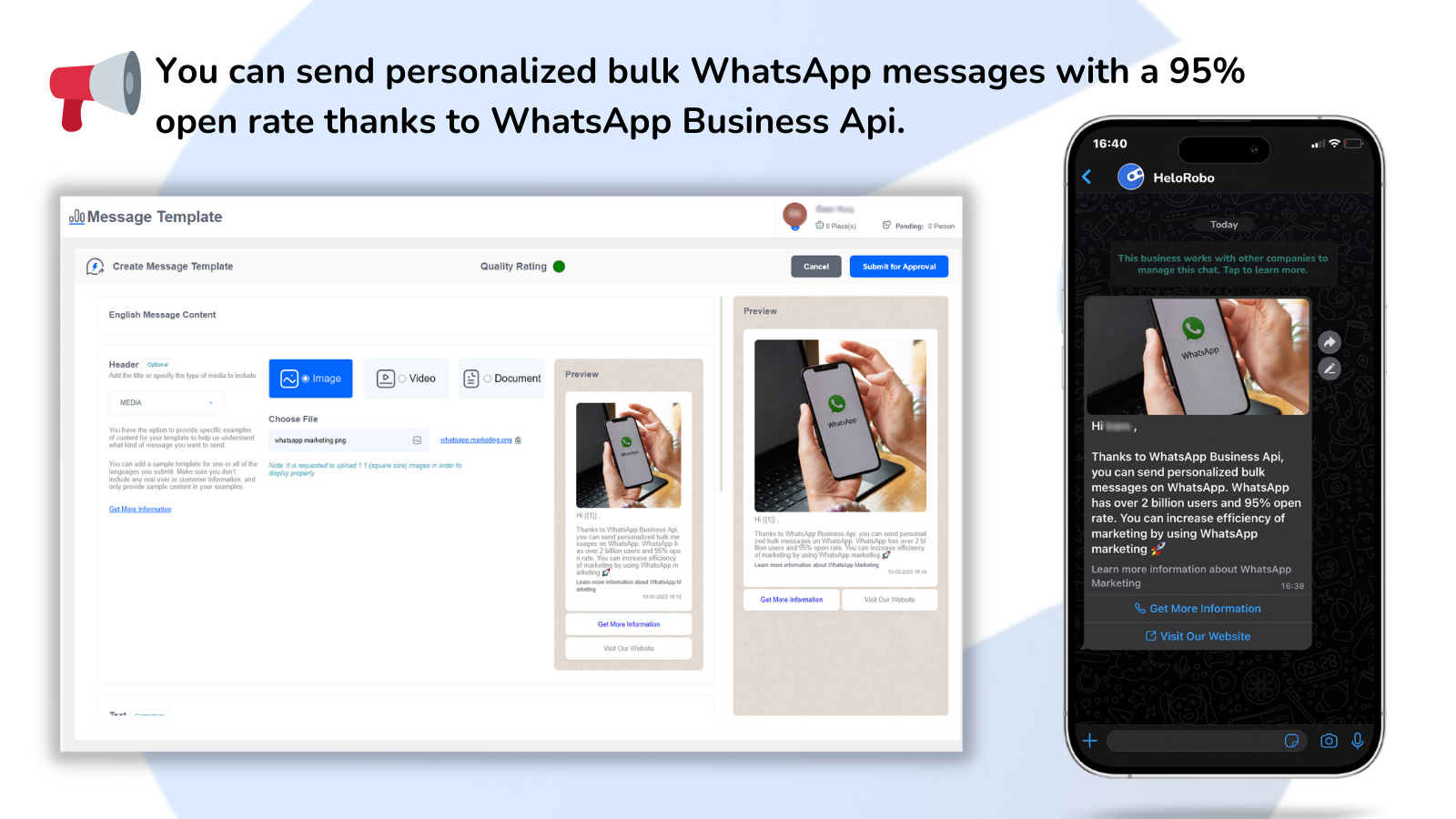 API WhatsApp, Marketing WhatsApp : Envoyez des messages en masse personnalisés
