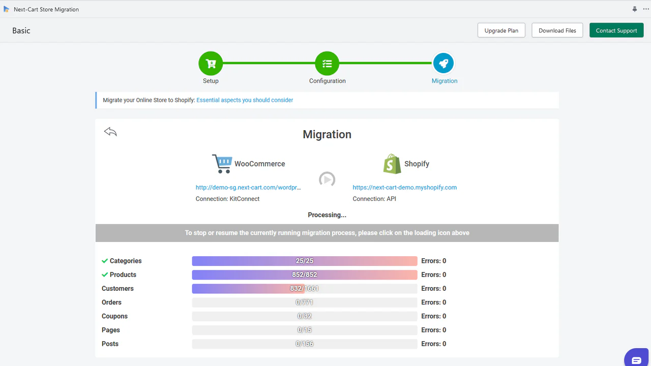 woocommerce til shopify migration behandling