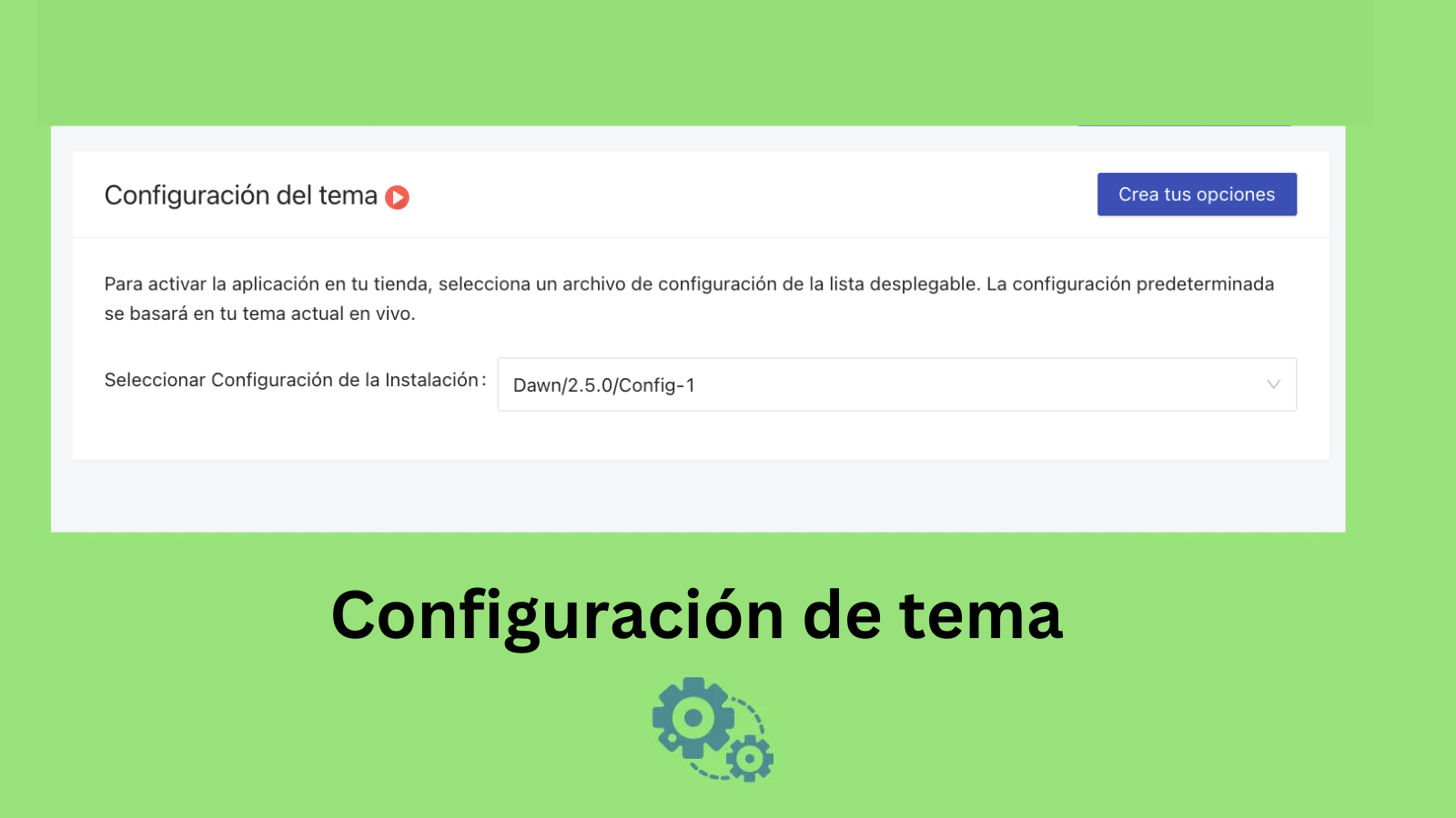 Configuración de tema