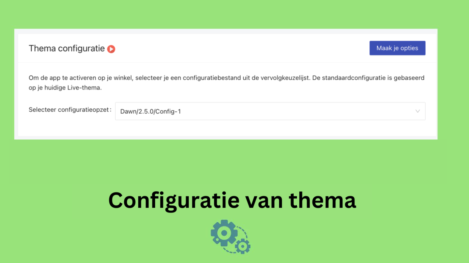 Configuratie van thema