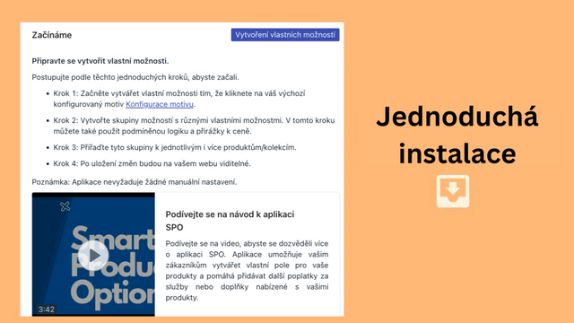 Jednoduchá instalace