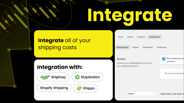Integrer med ShipEasy, ShipStation, Shippo, Shopify Shipping