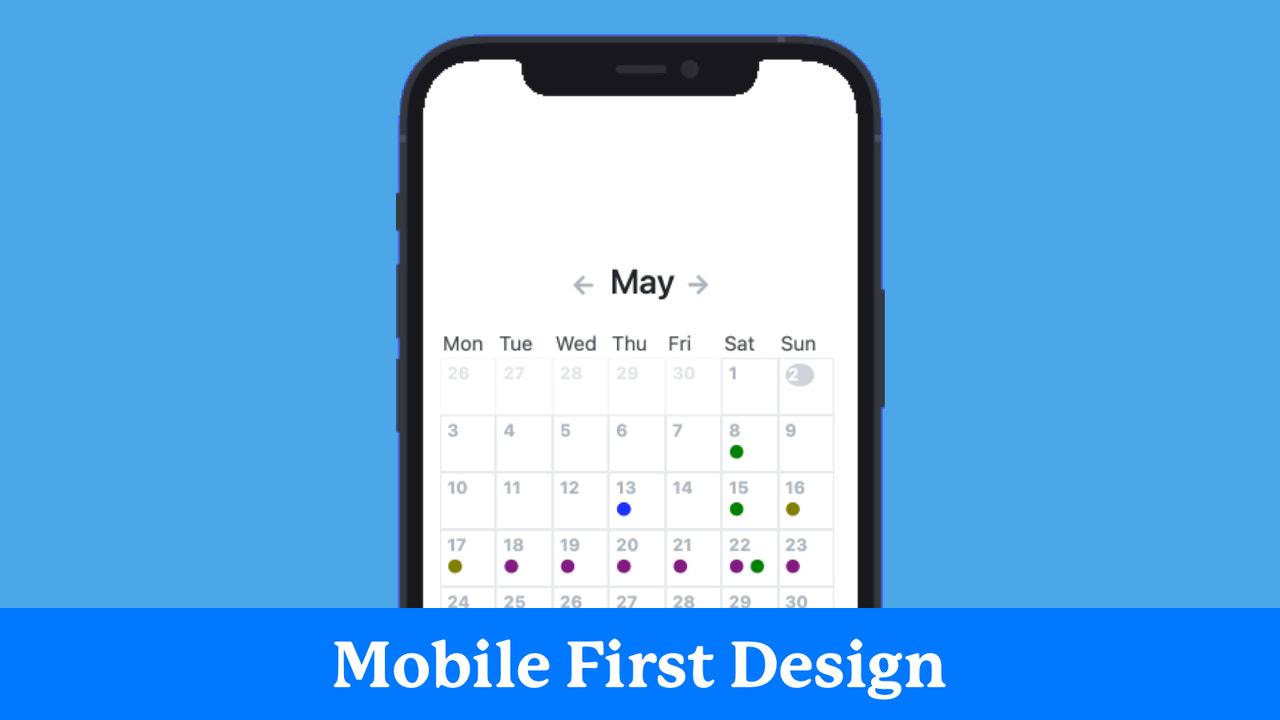 Primer diseño de calendario móvil