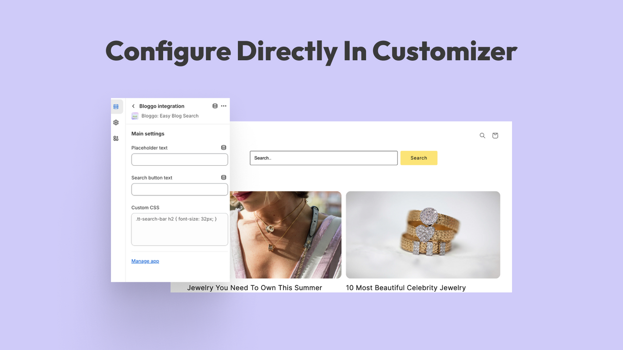 Add Directly In Customizer