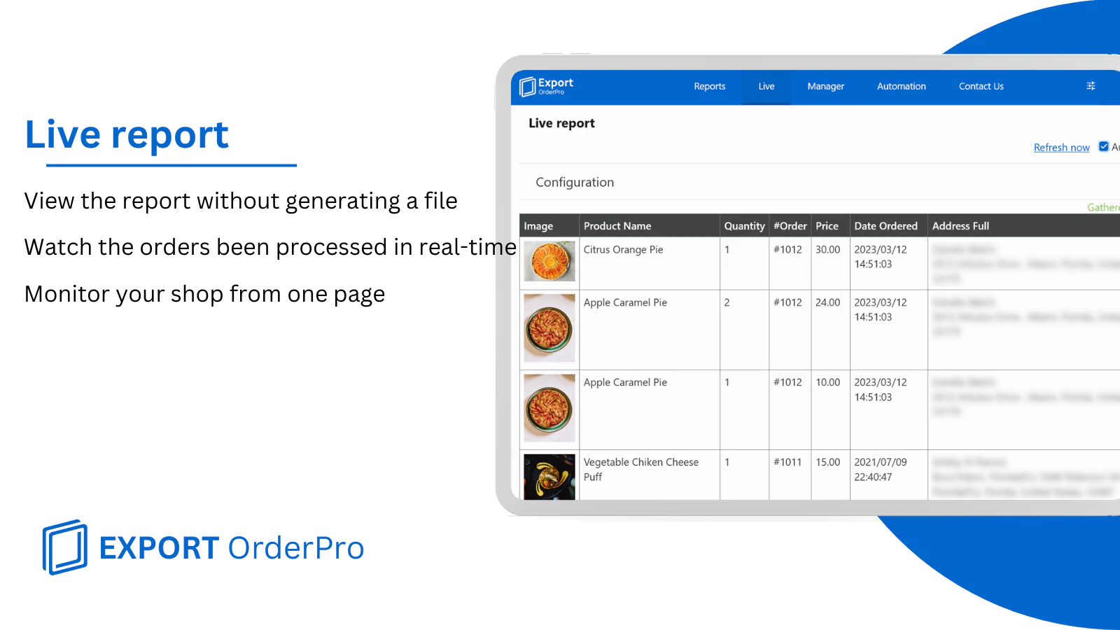 EXPORT OrderPro: Order reports Screenshot