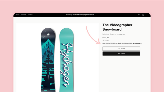 bnpl, widget, scalapay, On-site messaging, pay in 4