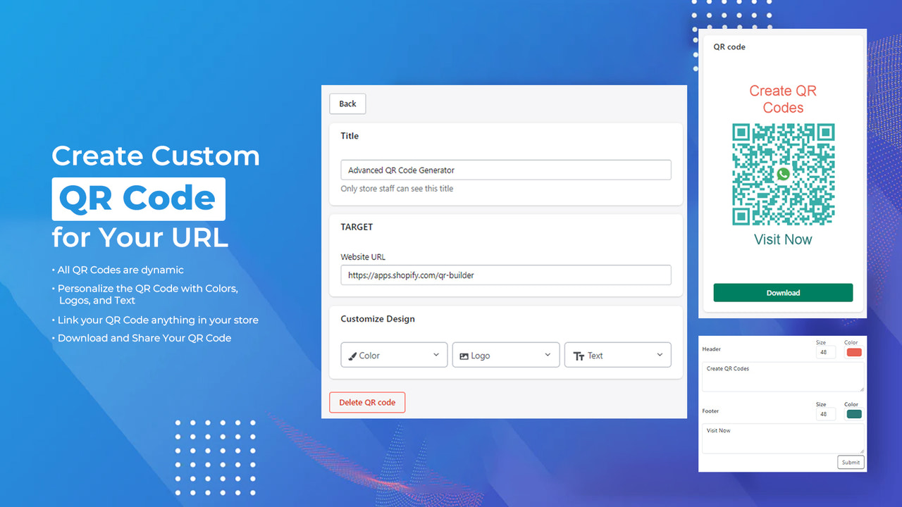Create Custom QR Code for your URL.