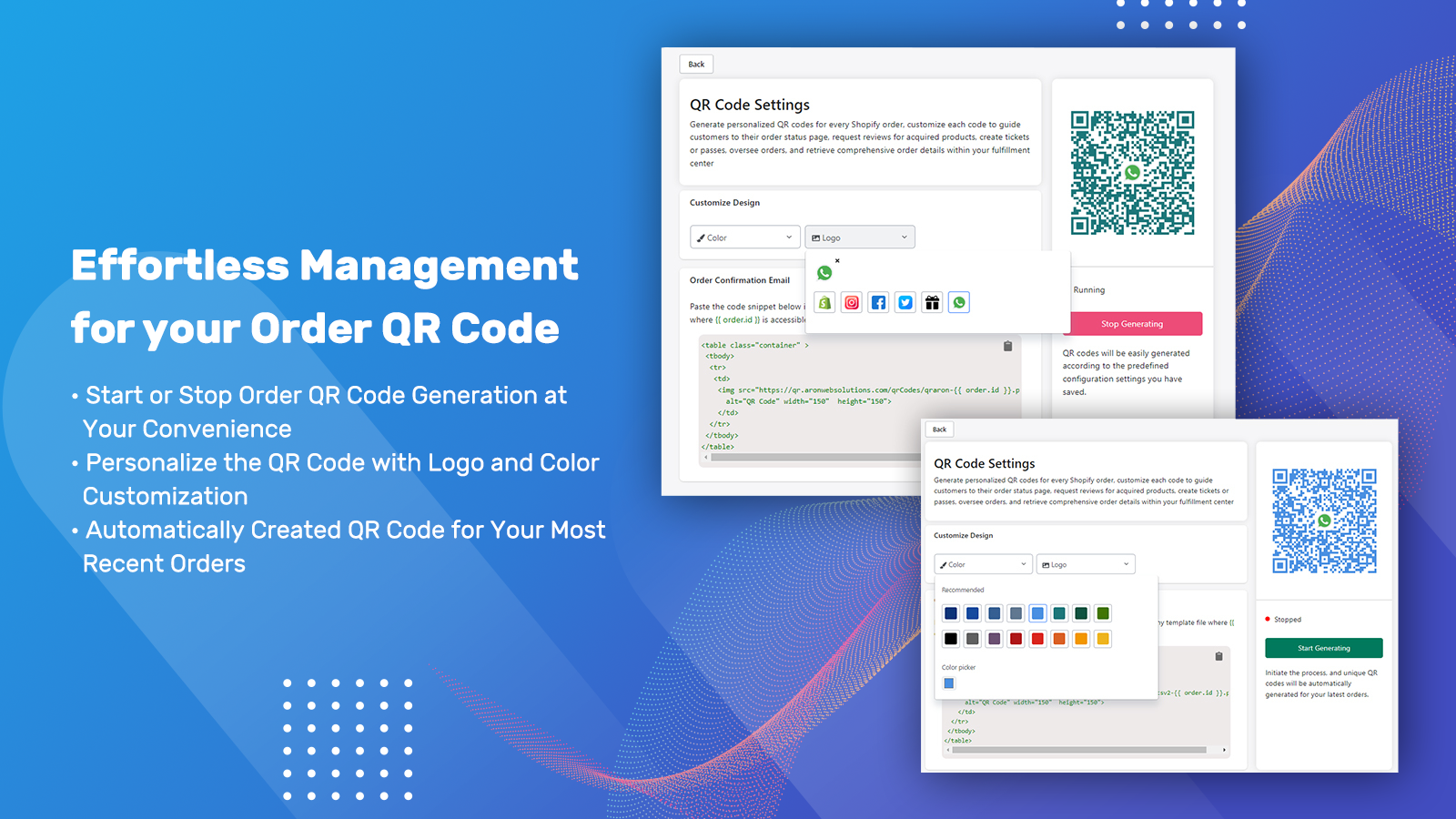 Voeg QR-code in bestel-e-mail in met Advanced QR Code Generator