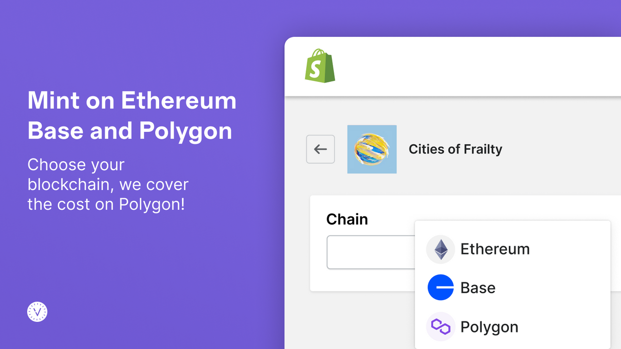 Prägen auf Ethereum, Base oder Polygon