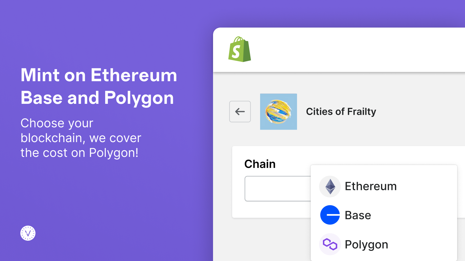 Frappez sur Ethereum, Base ou Polygon