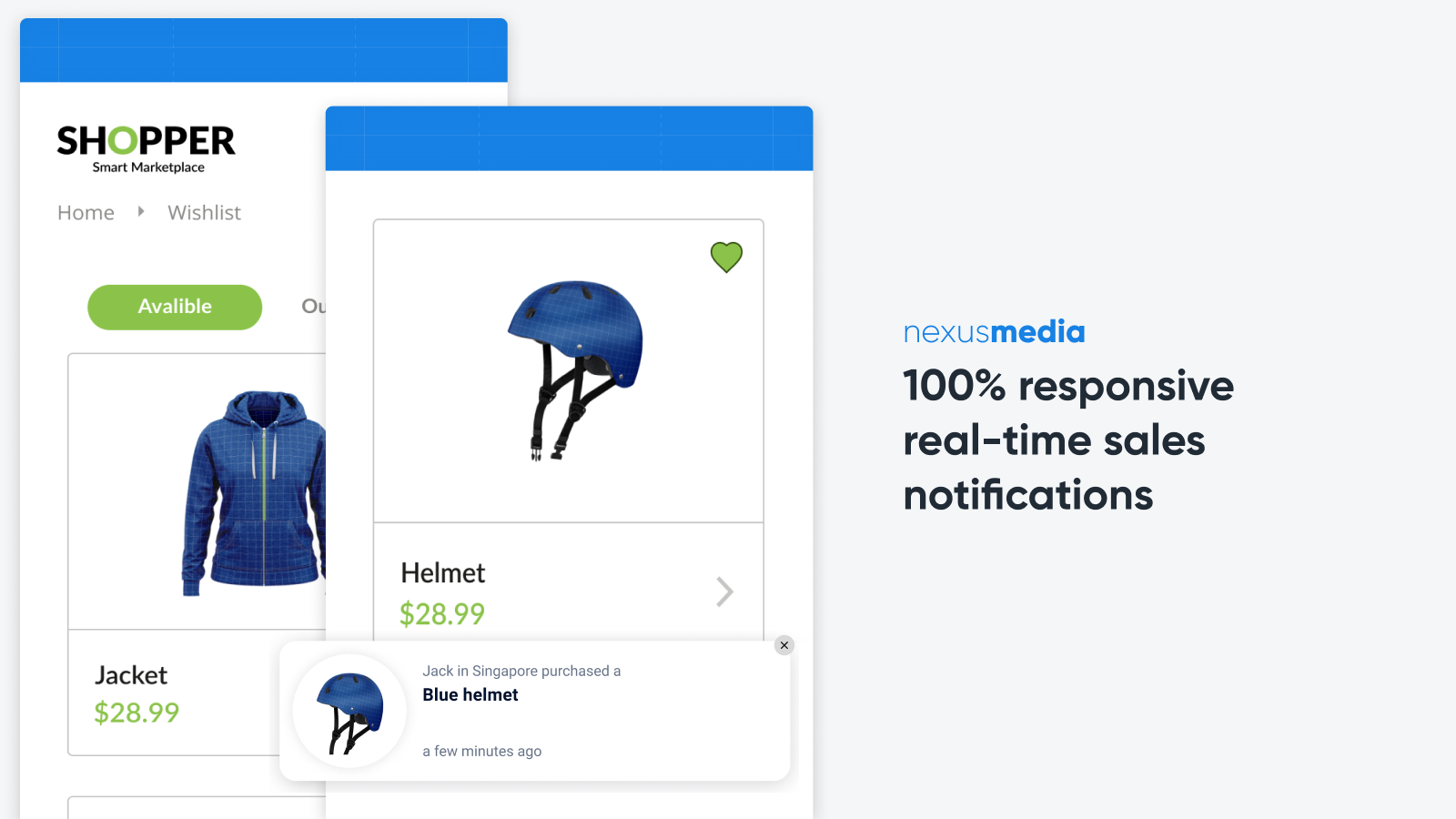 100% responsive real-time pop sales notifications