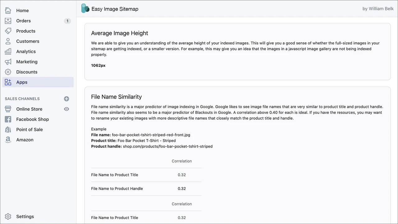 Image Sitemap for Shopify Screenshot