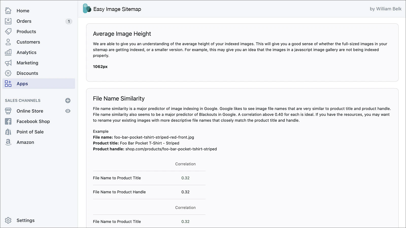 Billed-Sitemap for Shopify Screenshot