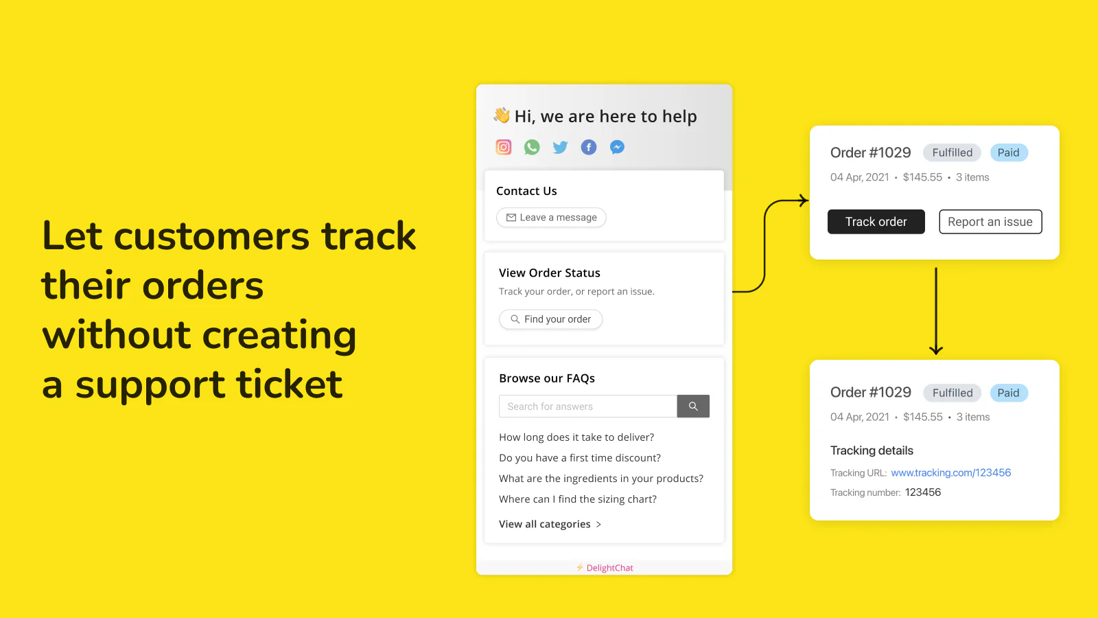 self service widget automate queries reduce tickets