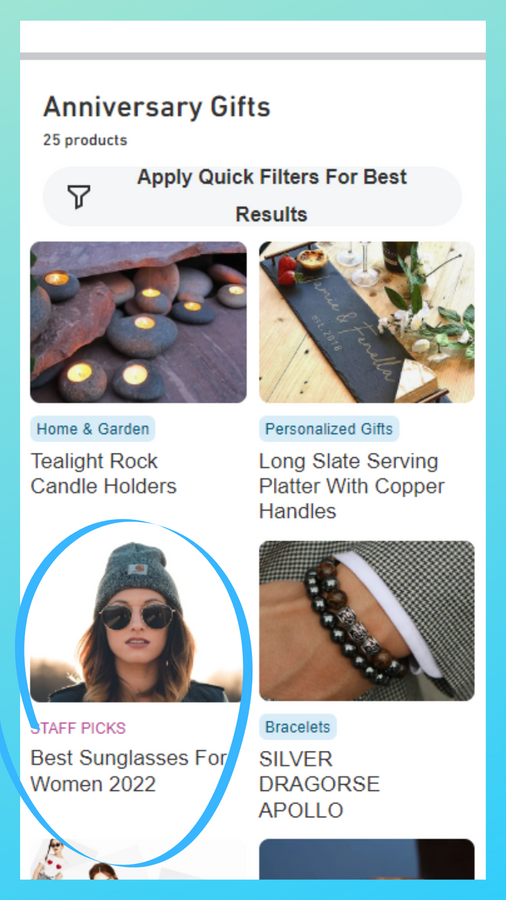 Blog articles in collections, version mobile boutique 4