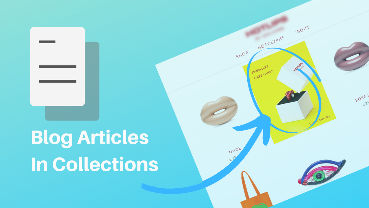 Blog Articles in Collections Screenshot