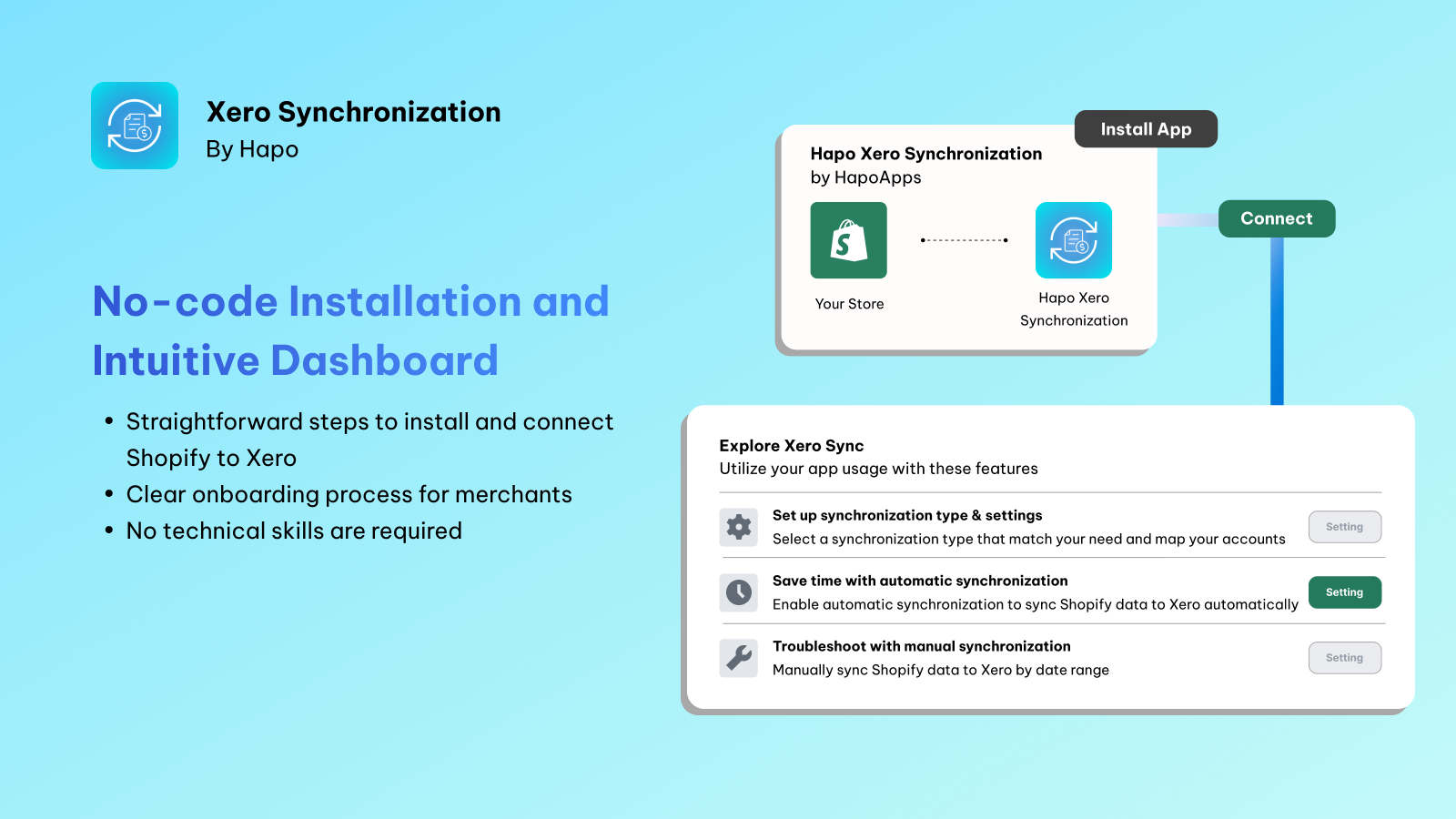 Installation ohne Code und intuitives Dashboard.