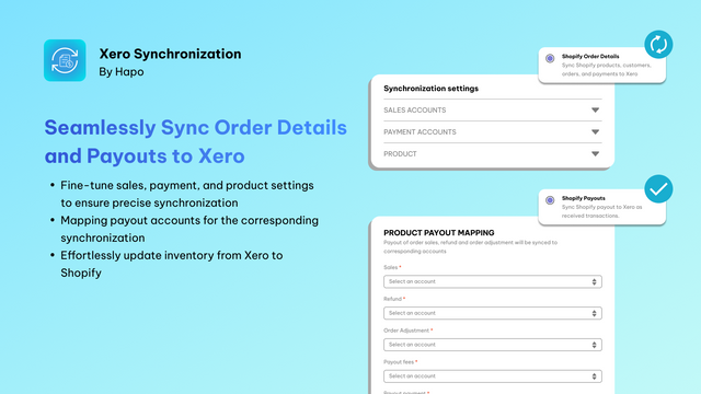 Sincronize sem problemas os Detalhes do Pedido e Pagamentos com o Xero.