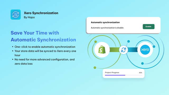 Bespaar uw tijd met automatische synchronisatie.