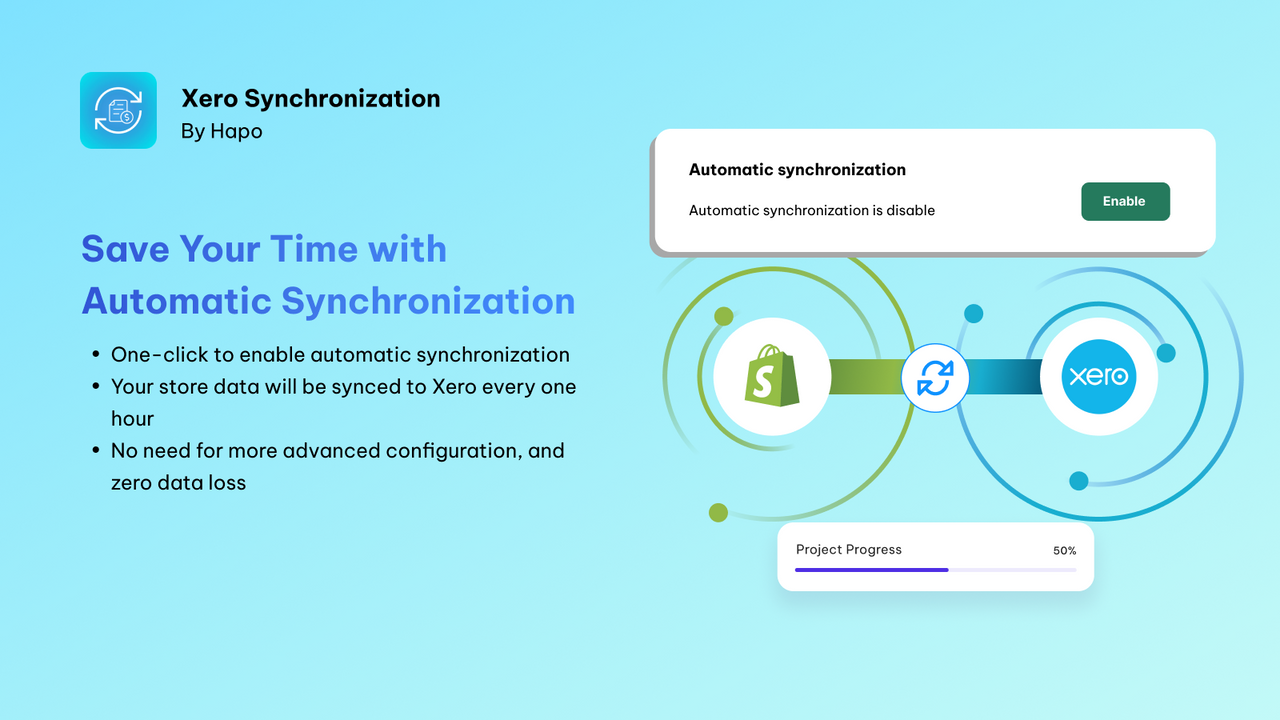 Save your time with Automatic Synchronization.