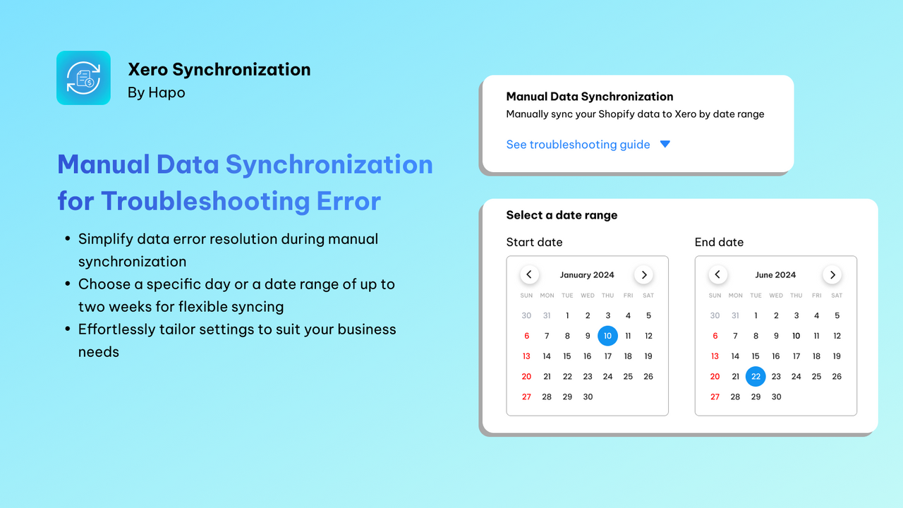 Manual Data Synchronization for Troubleshooting Error.