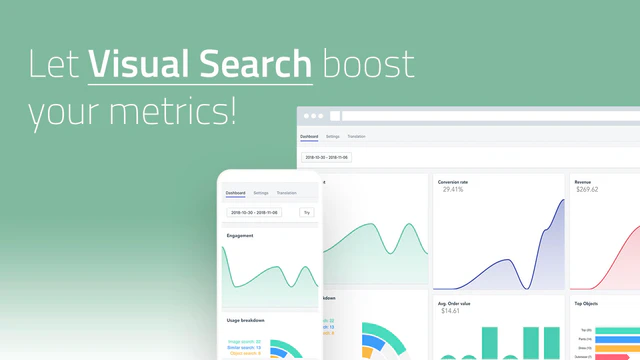 Admin-Dashboard der visuellen Suche