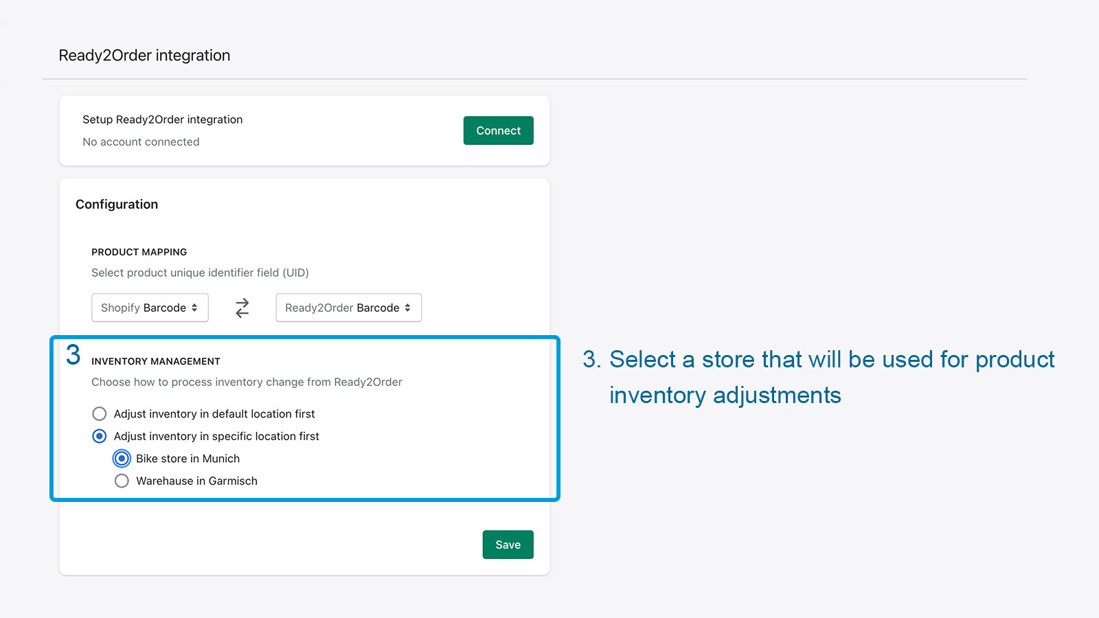 Product inventory customisation