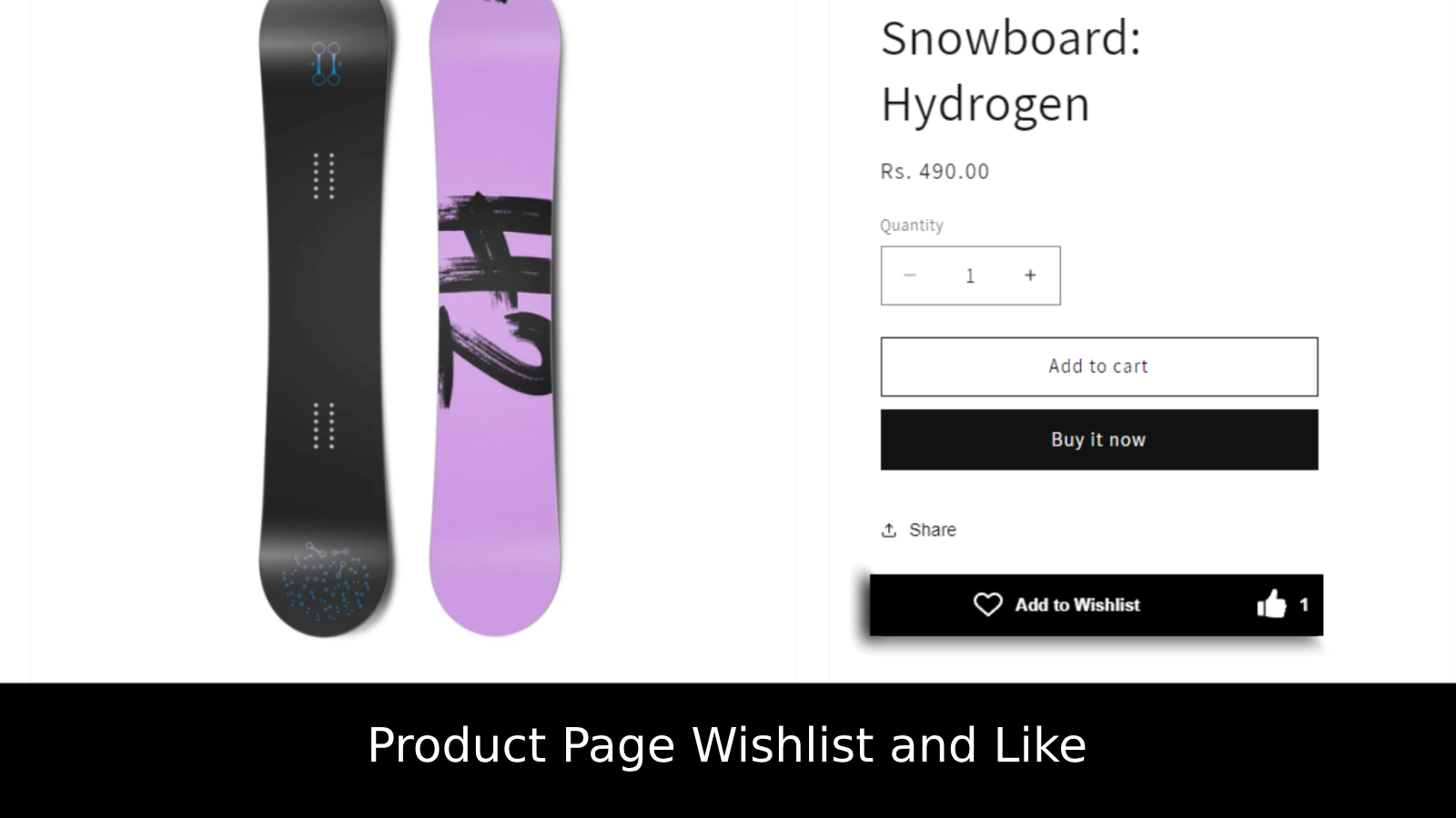 Super wishlist product page