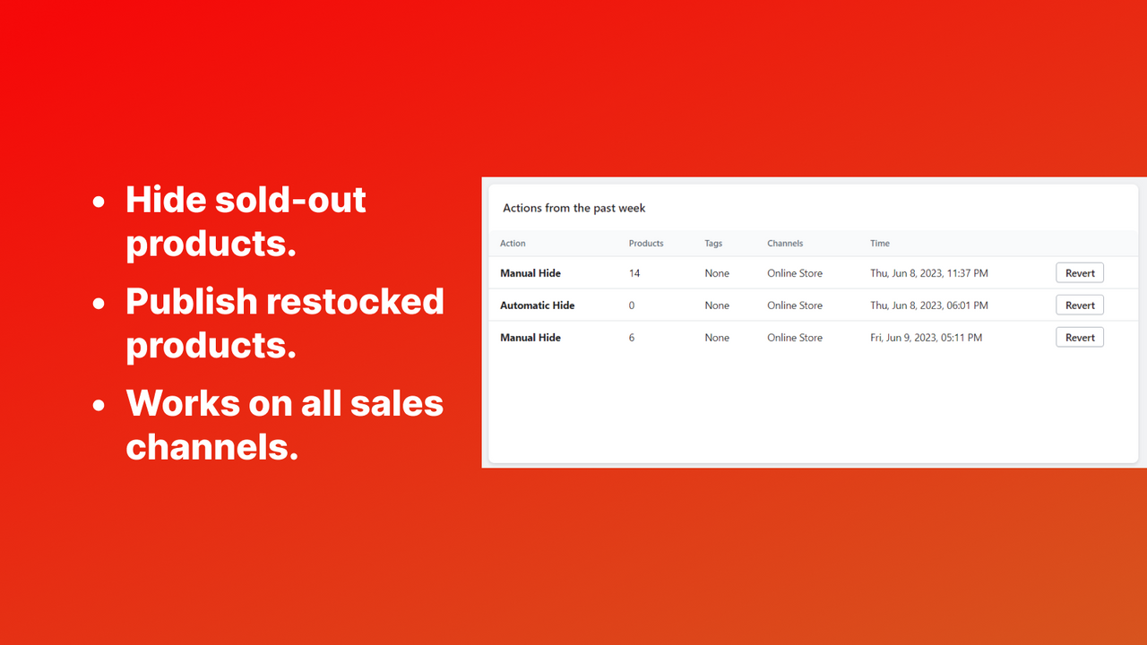 Knockout ‑ Hide Out Of Stock Screenshot