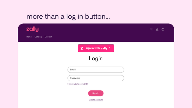more than a log in button...