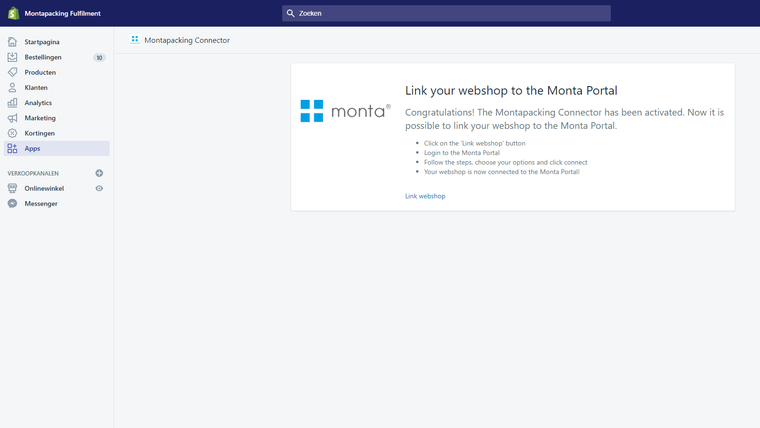 Monta Checkout Screenshot