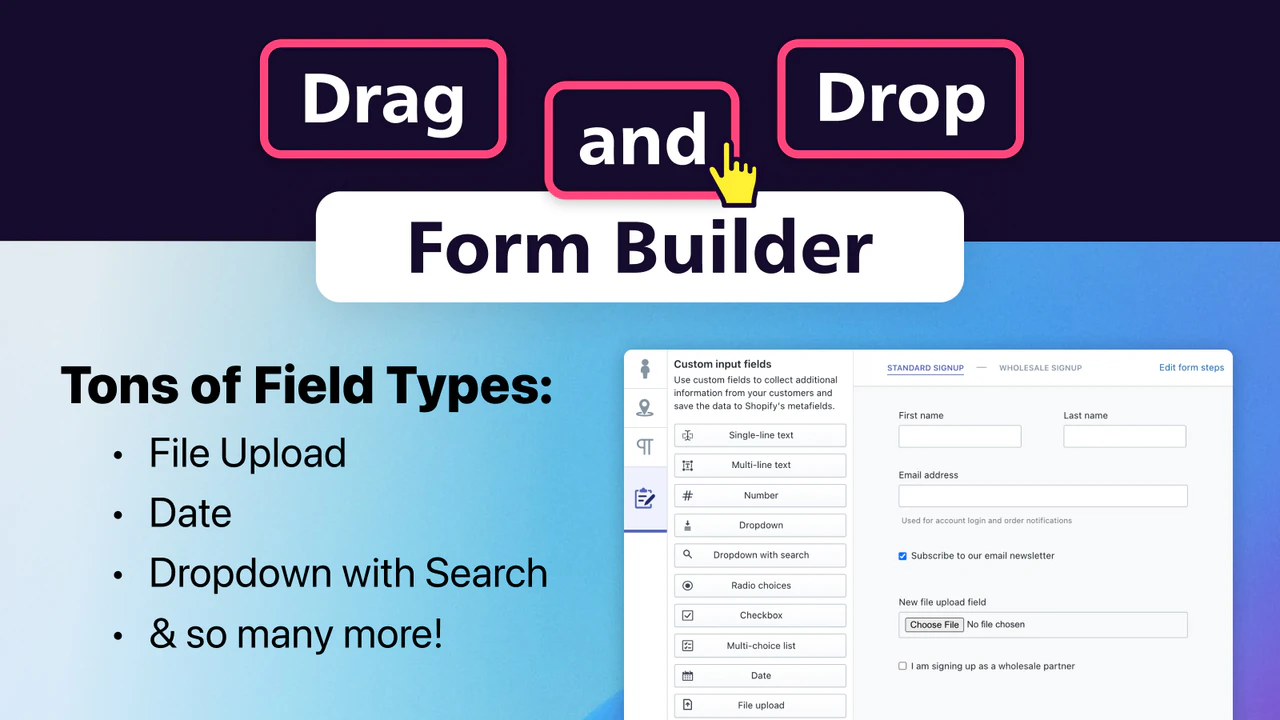 Leistungsstarker Drag-and-Drop-Formularersteller