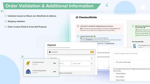 Order Validation & Additional Information