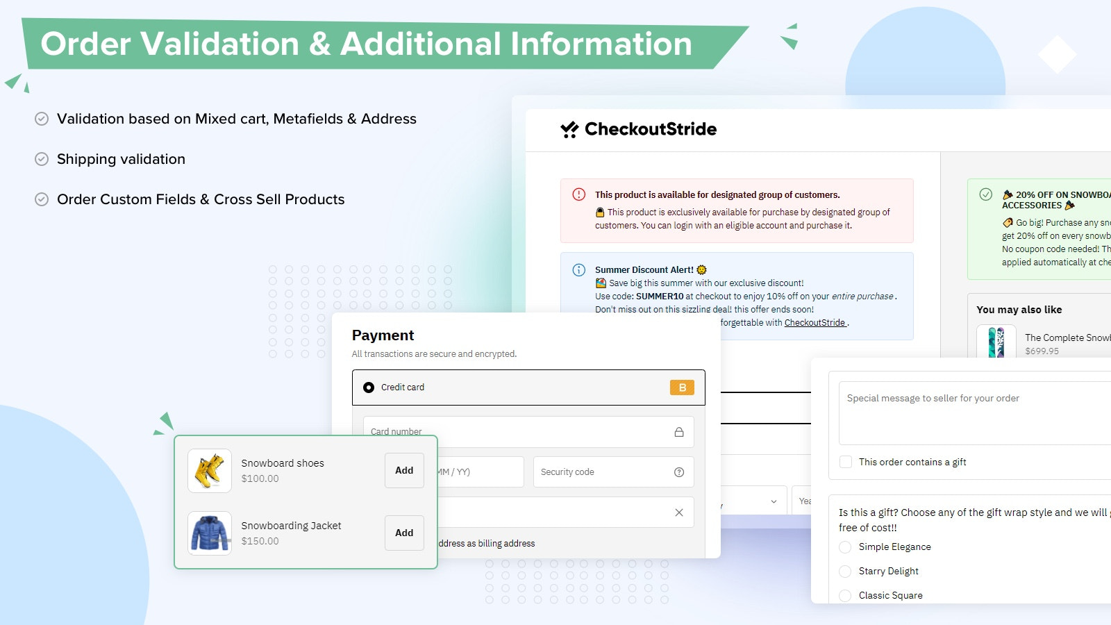 Ordrevalidering & Yderligere information