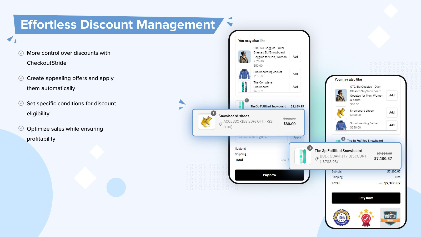 Mobile view - Effortlessly Manage Discount